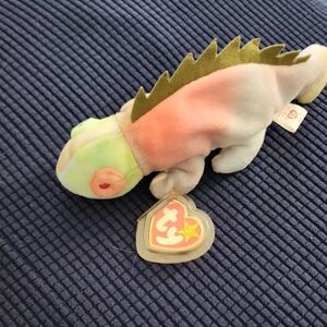 NWT Ty Beanie Babies Iggy The Tie‎ Dye Iguana